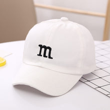 Load image into Gallery viewer, Baseball Cap for Girls Boy Hats Sunscreen Baby Hat Hip Hop M Letter Embroidered Cute Kids Caps 1-12Y
