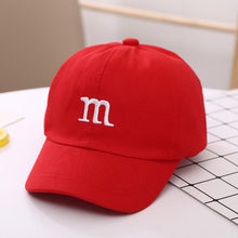 Load image into Gallery viewer, Baseball Cap for Girls Boy Hats Sunscreen Baby Hat Hip Hop M Letter Embroidered Cute Kids Caps 1-12Y
