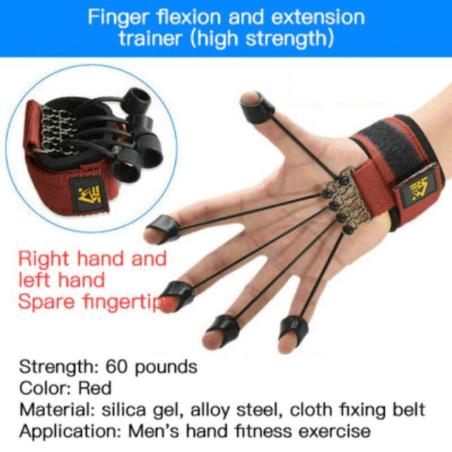 Finger Gripper Strength Trainer 20-60lbs Exercise Resistance Band fitness Gym Sport Finger Trainer Equipment