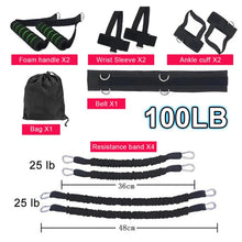 Load image into Gallery viewer, Sports Fitness Resistance Bands Bouncing Stretching Strap Set for Leg Arm Exercises Muay Thai Gym Training Equipment
