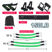 Load image into Gallery viewer, Sports Fitness Resistance Bands Bouncing Stretching Strap Set for Leg Arm Exercises Muay Thai Gym Training Equipment
