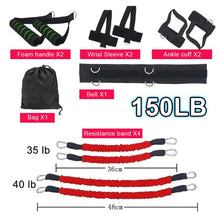 Load image into Gallery viewer, Sports Fitness Resistance Bands Bouncing Stretching Strap Set for Leg Arm Exercises Muay Thai Gym Training Equipment
