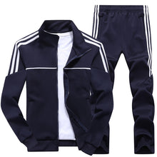 Load image into Gallery viewer, New Men&#39;s Spring Autumn Sportswear 2 Piece  Sports Suit Jacket+Pant Sweatsuit Male Tracksuit Asia Size L-4XL
