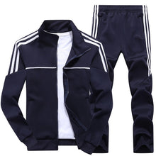 Load image into Gallery viewer, New Men&#39;s Spring Autumn Sportswear 2 Piece  Sports Suit Jacket+Pant Sweatsuit Male Tracksuit Asia Size L-4XL
