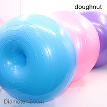 Load image into Gallery viewer, Thick Inflatable Donut Shape Yoga Ball Pilates Exercise Balance Fitness Workout Training Massage Sports Equipment
