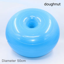 Load image into Gallery viewer, Thick Inflatable Donut Shape Yoga Ball Pilates Exercise Balance Fitness Workout Training Massage Sports Equipment
