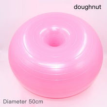 Load image into Gallery viewer, Thick Inflatable Donut Shape Yoga Ball Pilates Exercise Balance Fitness Workout Training Massage Sports Equipment
