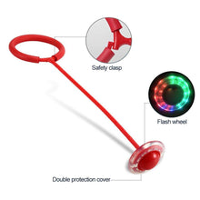 Load image into Gallery viewer, Children Glowing Spinning One Foot Flashing Jumping Rope Ball Colorful Ankle Fitness Sports Swing Ball Toys
