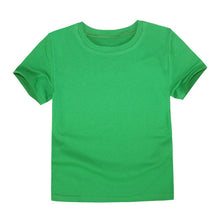 Load image into Gallery viewer, kids T-Shirt for Girls Boys Summer Clothes Cotton Top Short Sleeve Solid Color T Shirt
