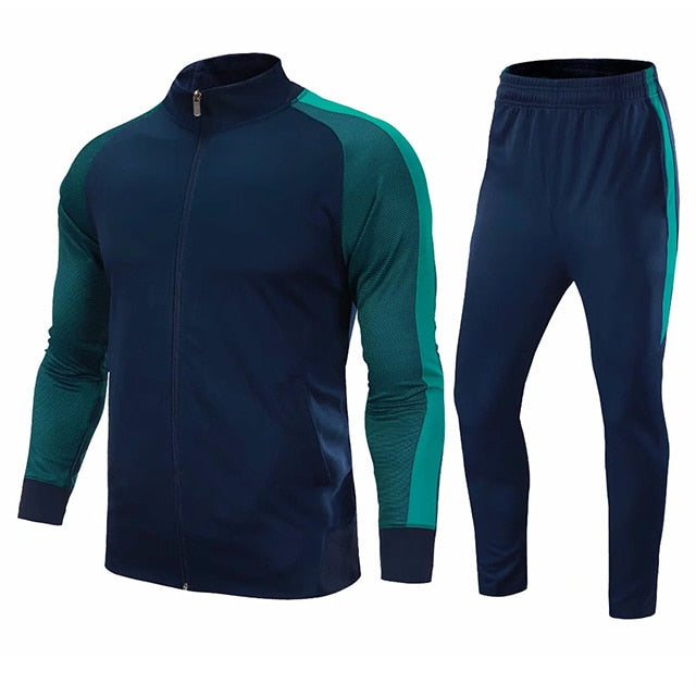 Men Sports training tracksuit Soccer and Football Warm up Sports Jersey