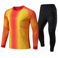 Load image into Gallery viewer, Sponge Protection Goalkeeper Tracksuit Kids Adult Long Sleeves Soccer Jersey Set Goalie Football Uniform
