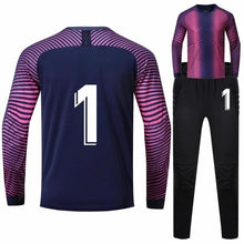 Load image into Gallery viewer, Sponge Protection Goalkeeper Tracksuit Kids Adult Long Sleeves Soccer Jersey Set Goalie Football Uniform

