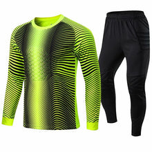 Load image into Gallery viewer, Sponge Protection Goalkeeper Tracksuit Kids Adult Long Sleeves Soccer Jersey Set Goalie Football Uniform
