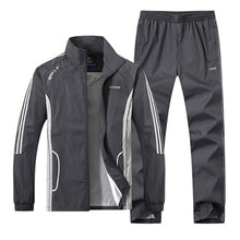 Load image into Gallery viewer, New Spring Autumn Men Sportswear 2 Piece Sport Suit Jacket+Pant Sweatsuit Male Clothing Tracksuit Size L-5XL
