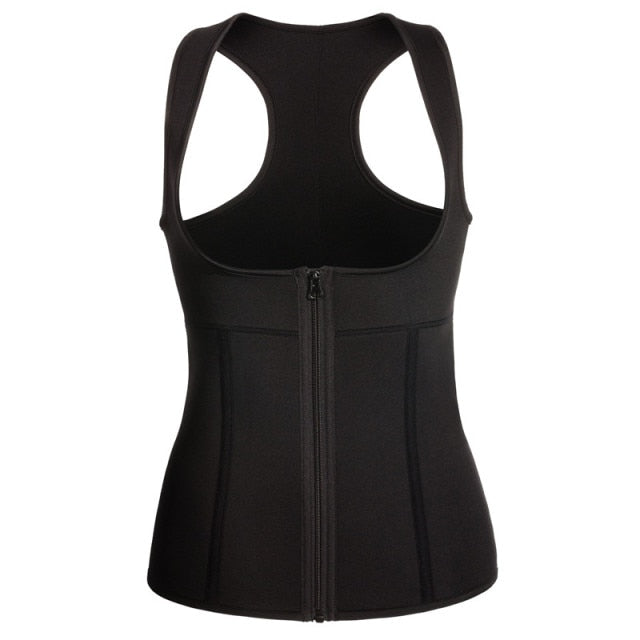 Junlan Women Compression Shaping Vest Zipper Neoprene Reducing Tops Shaperwear Slimming Waist Trainer Control Body Shapers