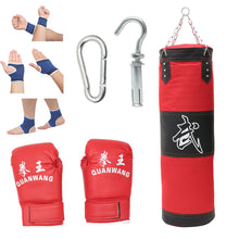 Load image into Gallery viewer, High quality Punching Bag With Hanger indoor Sport Anti-slip Windproof Skiing Full Finger Gloves boxing glove
