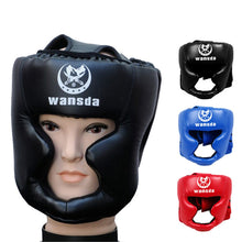 Load image into Gallery viewer, Helmet Professional Head Gear Kick Boxing Face Protectors Headgear Sparring Wrestling Helmet
