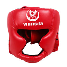 Load image into Gallery viewer, Helmet Professional Head Gear Kick Boxing Face Protectors Headgear Sparring Wrestling Helmet
