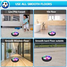 Load image into Gallery viewer, 2 in 1 Soccer Hockey Set USB Charging Hover Ball with Colorful LED Lights and Foam Bumper Air Floating Football
