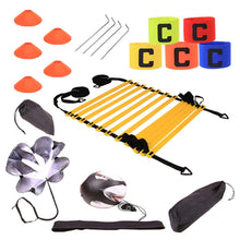 Load image into Gallery viewer, Football Training Ladder Set Agile Ladder With Ground Nail Sign Disc Resistance Umbrella Up Ball With Jump Grid Ladder
