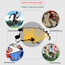 Load image into Gallery viewer, Football Training Ladder Set Agile Ladder With Ground Nail Sign Disc Resistance Umbrella Up Ball With Jump Grid Ladder
