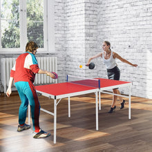 Load image into Gallery viewer, Foldable table tennis 183*91*76cm indoor table tennis sports amusement equipment red
