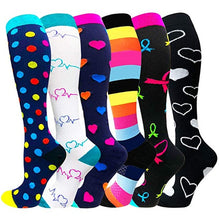 Load image into Gallery viewer, Multi Pairs Men Women Compression Socks Nurses Edema Diabetic Crossfit Atheletics Golfs Hiking Running Soccer Socks
