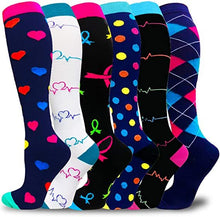 Load image into Gallery viewer, Multi Pairs Men Women Compression Socks Nurses Edema Diabetic Crossfit Atheletics Golfs Hiking Running Soccer Socks
