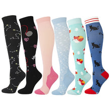 Load image into Gallery viewer, Multi Pairs Men Women Compression Socks Nurses Edema Diabetic Crossfit Atheletics Golfs Hiking Running Soccer Socks
