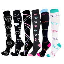 Load image into Gallery viewer, Multi Pairs Men Women Compression Socks Nurses Edema Diabetic Crossfit Atheletics Golfs Hiking Running Soccer Socks
