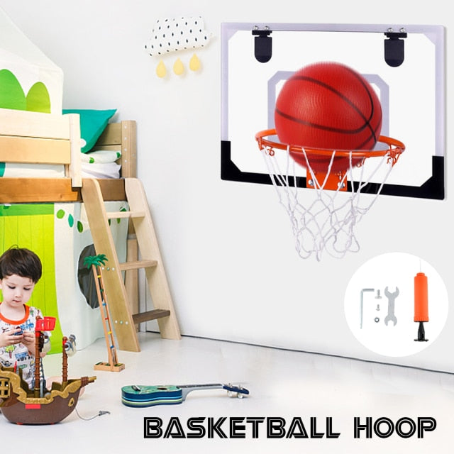 Indoor Home Portable Fun Mini Basketball Hoop Stand Set for Kids Backboard Hanging Shooting Ball Game Sport Toys