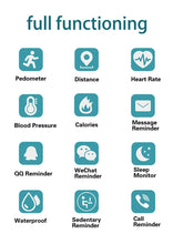 Load image into Gallery viewer, 2021 M6 Men Women Smartwatch Heart Rate Step Blood Pressure Fitness Tracking Sports Bracelet For Mobile Phone
