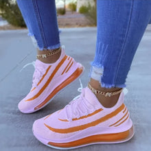 Load image into Gallery viewer, Womens sneakers white spring padded wedge shoes comfortable net casual women&#39;s shoes
