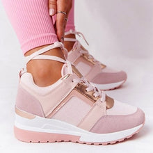 Load image into Gallery viewer, Women Casual Sneakers Solid Color Platform Thick Bottom Zipper Women&#39;s Vulcanized Shoes
