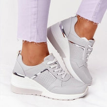 Load image into Gallery viewer, Women Casual Sneakers Solid Color Platform Thick Bottom Zipper Women&#39;s Vulcanized Shoes
