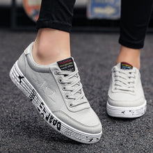 Load image into Gallery viewer, Fashionable Women Vulcanized Sneakers Ladies Lace-up Casual Shoes Breathable Canvas Lover Graffiti Flat
