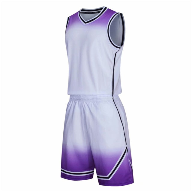 Adult Kids Basketball Jersey Sets Men Women Blank Sport Clothes Kits Breathable Girl Boys Basketball Uniforms Training Suit