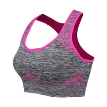 Load image into Gallery viewer, Shockproof Quick Dry Sports Bra Women Padded Gather Yoga Push Up Running Bra Seamless Workout Fitness Top
