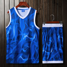 Load image into Gallery viewer, Men Women Basketball Jerseys Colorful Uniforms Sport Clothing Shirts Shorts Suits Side Pockets  Custom Printing Draw
