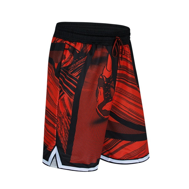 Men Basketball Sports Shorts Running Fitness Quick Dry Jogging Active Athletic Performance Workout with Zipper Pocket