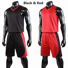 Load image into Gallery viewer, Double-sided Wearable Basketball Jersey Sports clothes Breathable Men basketball Training jerseys
