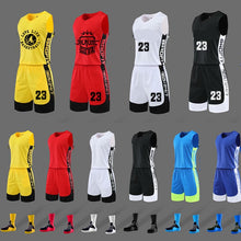 Load image into Gallery viewer, Men Basketball suits kit,custom  college team basketball jersey uniforms, basketball shirt shorts Double side pockets

