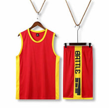 Load image into Gallery viewer, Men Basketball suits kit,custom  college team basketball jersey uniforms, basketball shirt shorts Double side pockets
