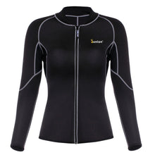 Load image into Gallery viewer, Junlan Women Sauna Suit Long Sleeve Neoprene Body Control Shapewear Slimming Tummy Shaper Sweat Reducing Bodysuit
